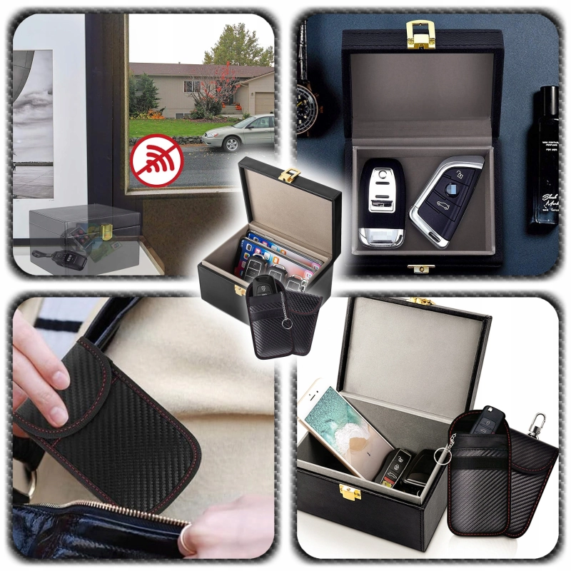 PUDEŁKO BLOKUJĄCE SYGNAŁ BOX KLATKA FARADAYA RFID KEYLESS 2 ETUI NA KLUCZYK