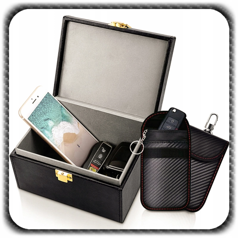 PUDEŁKO BLOKUJĄCE SYGNAŁ BOX KLATKA FARADAYA RFID KEYLESS 2 ETUI NA KLUCZYK