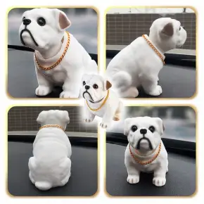 PIESEK Z KIWAJĄCĄ GŁOWĄ DO SAMOCHODU AUTA KIWACZEK LATA 80 90 PRL RETRO