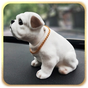 PIESEK Z KIWAJĄCĄ GŁOWĄ DO SAMOCHODU AUTA KIWACZEK LATA 80 90 PRL RETRO