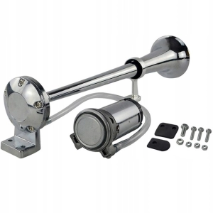 FANFARA KLAKSON DO TIRA 12V 150DB CHROM SYGNAŁ DŹWIĘKOWY TIR Z KOMPRESOREM