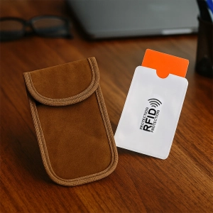 PUDEŁKO NA KLUCZYK SAMOCHODOWY KLATKA FARADAYA KEYLESS BOX + ETUI BLOKADA