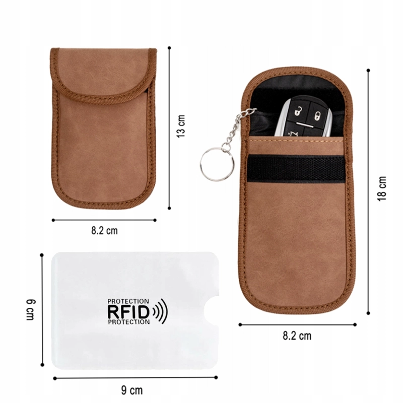 PUDEŁKO NA KLUCZYK SAMOCHODOWY KLATKA FARADAYA KEYLESS BOX + ETUI BLOKADA