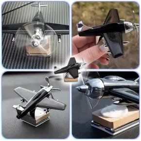 SOLARNY DYFUZOR ZAPACHOWY SAMOLOT DO SAMOCHODU + OLEJEK + OBROTOWE ŚMIGŁO