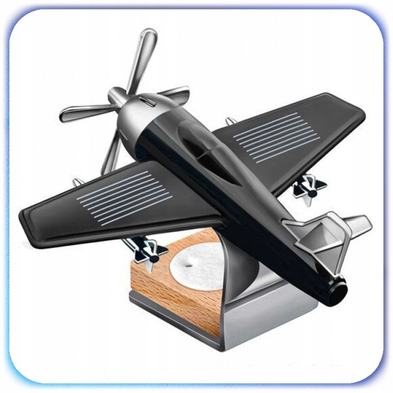 SOLARNY DYFUZOR ZAPACHOWY SAMOLOT DO SAMOCHODU + OLEJEK + OBROTOWE ŚMIGŁO