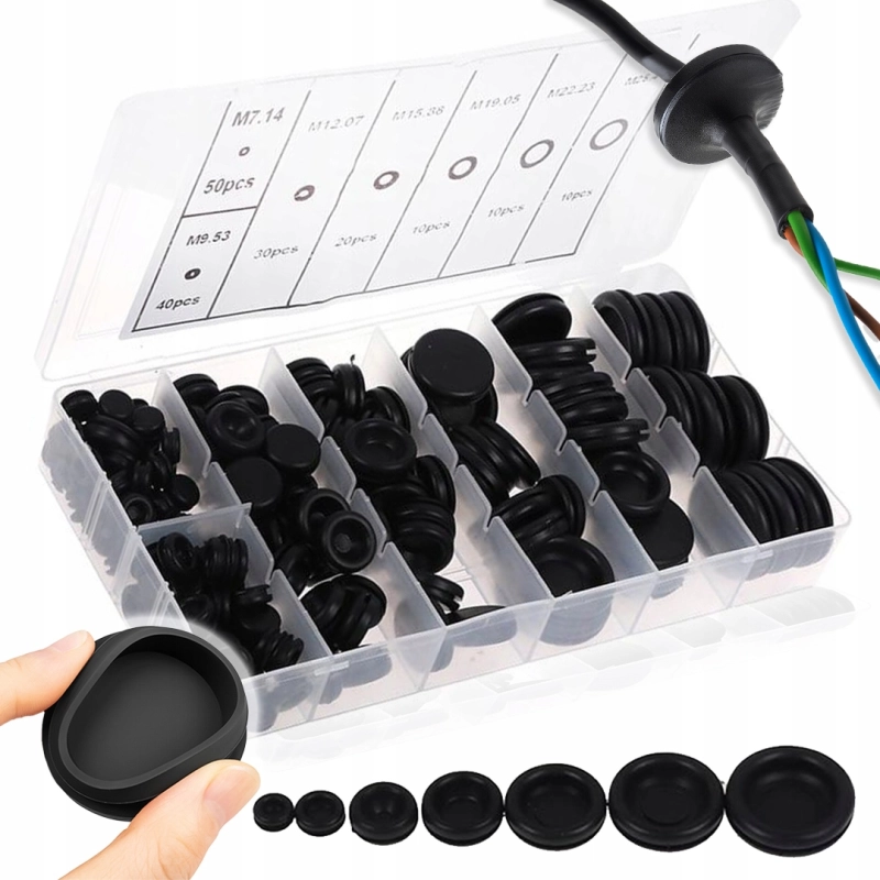 ZESTAW ZAŚLEPKI GUMOWE 200 SZT DO OTWORÓW TECHNOLOGICZNYCH ZAKRĘTKI KORKI