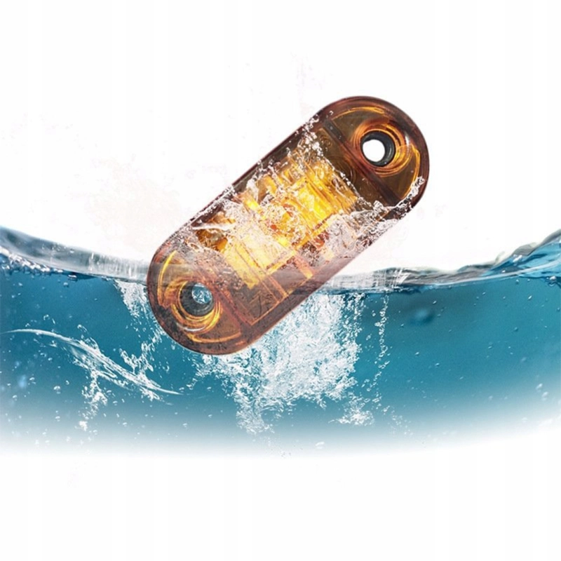 ZESTAW LAMP OBRYSOWYCH LED OBRYSÓWKA DIODOWA POMARAŃCZOWA 10 SZT + ŚRUBKI