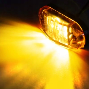 ZESTAW LAMP OBRYSOWYCH LED OBRYSÓWKA DIODOWA POMARAŃCZOWA 10 SZT + ŚRUBKI