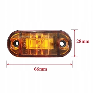 ZESTAW LAMP OBRYSOWYCH LED OBRYSÓWKA DIODOWA POMARAŃCZOWA 10 SZT + ŚRUBKI