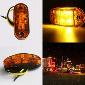 ZESTAW LAMP OBRYSOWYCH LED OBRYSÓWKA DIODOWA 2 KOLORY 10 SZT + 20 ŚRUB