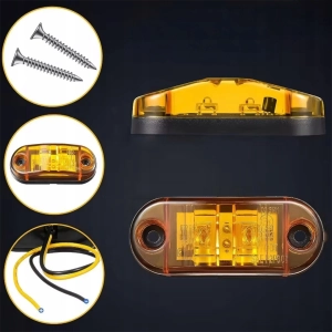 ZESTAW LAMP OBRYSOWYCH LED OBRYSÓWKA DIODOWA 2 KOLORY 10 SZT + 20 ŚRUB
