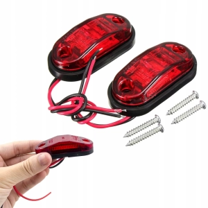 ZESTAW LAMP OBRYSOWYCH LED OBRYSÓWKA DIODOWA 2 KOLORY 10 SZT + 20 ŚRUB