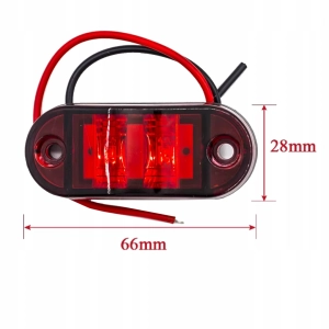 ZESTAW LAMP OBRYSOWYCH LED OBRYSÓWKA DIODOWA 2 KOLORY 10 SZT + 20 ŚRUB