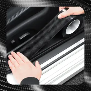 FOLIA TAŚMA OCHRONNA NA PROGI DRZWI SAMOCHODU GRUBA MOCNA 50mm x 5M CARBON