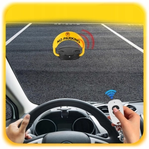 BLOKADA PARKINGOWA MIEJSCA PARKINGOWEGO SKŁADANA SŁUPEK NA PILOTA STALOWA