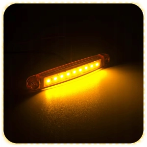 ZESTAW LAMPA OBRYSOWA LED OBRYSÓWKA 12 24V POMARAŃCZOWA DIODY 10 SZT
