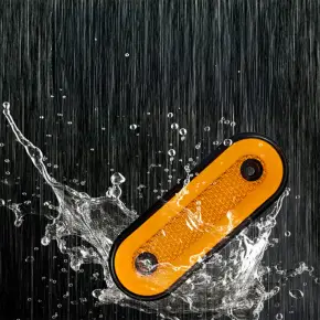 ZESTAW 10 SZT LAMPY LED Z PRZEWODAMI BOCZNE TYLNE ŚWIATŁA 12V/24V POMARAŃCZ