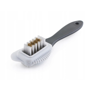 SZCZOTKA DO CZYSZCZENIA BUTÓW OBUWIA DO ZAMSZU NUBUKU WELURU DWUSTRONNA 3W1