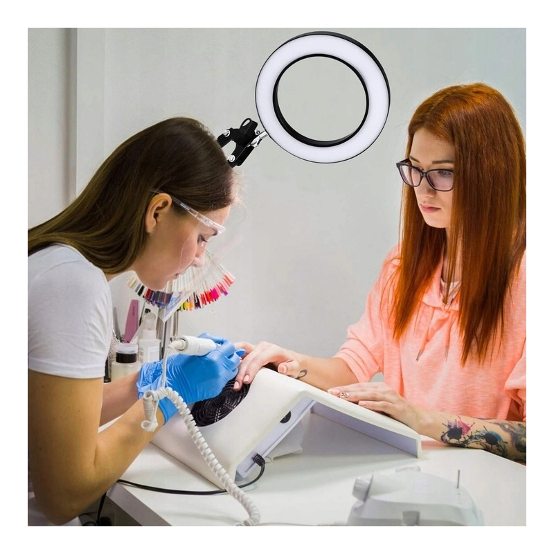 LAMPA LED DO BLATU KOSMETYCZNA DERMATOLOGICZNA Z LUPĄ REGULACJA ŚWIATŁA