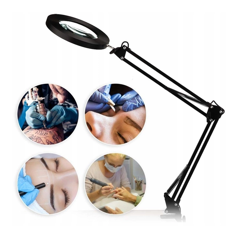 LAMPA LED DO BLATU KOSMETYCZNA DERMATOLOGICZNA Z LUPĄ REGULACJA ŚWIATŁA
