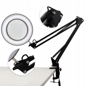 LAMPA LED DO BLATU KOSMETYCZNA DERMATOLOGICZNA Z LUPĄ REGULACJA ŚWIATŁA