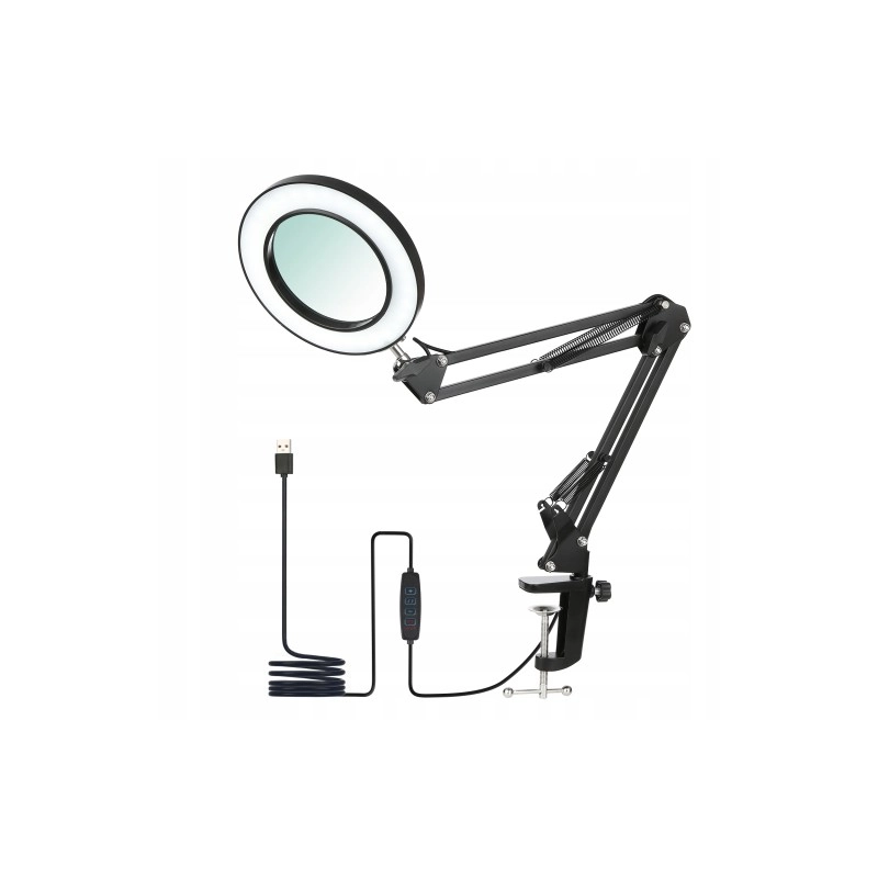 LAMPA LED DO BLATU KOSMETYCZNA DERMATOLOGICZNA Z LUPĄ REGULACJA ŚWIATŁA