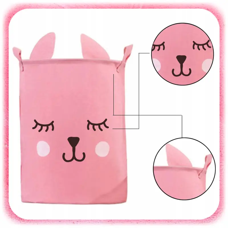 KOSZ NA ZABAWKI MATERIAŁOWY POJEMNIK ORGANIZER ZE ŚCIĄGACZEM ZAMYKANY 43L