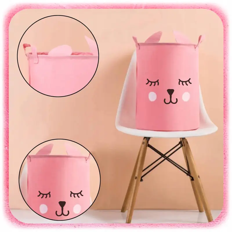 KOSZ NA ZABAWKI MATERIAŁOWY POJEMNIK ORGANIZER ZE ŚCIĄGACZEM ZAMYKANY 43L