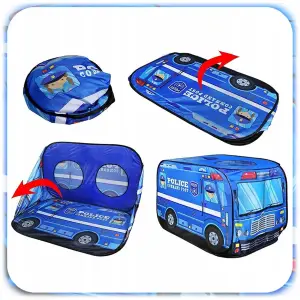 NAMIOT SAMOCHÓD POLICJA dla dzieci Składany Domek wóz policyjny 110x70x71cm