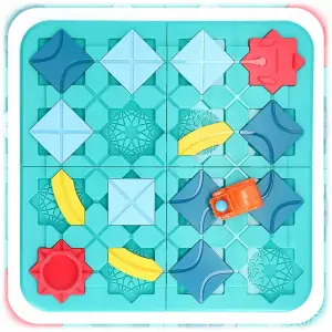 GRA LOGICZNA UKŁADANKA LABIRYNT BUDOWANIE DROGI KLOCKI KOPARKA NA PREZENT