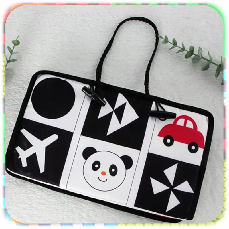 KSIĄŻECZKA Z LUSTERKIEM Kontrastowa Dla Niemowląt Sensoryczna Składana 0+