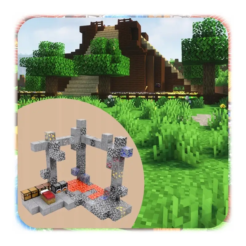 KLOCKI MAGNETYCZNE KONSTRUKCYJNE MIX KLOCKÓW LOSOWE 320 EL + 12 LUDZIKI