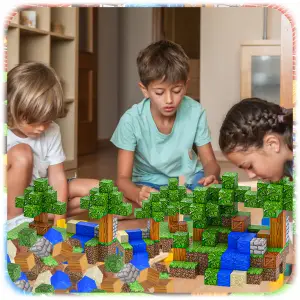KLOCKI MAGNETYCZNE KONSTRUKCYJNE 3D PIKSELE ZESTAW 100EL + LOSOWE 3LUDZIKI