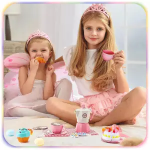 ZESTAW PIKNIKOWY KOSZ DLA DZIECI PLASTIKOWE AKCESORIA KUCHENNE Z JEDZENIEM