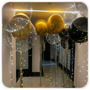 BALONY PRZEZROCZYSTE PODŚWIETLENIEM LED ZESTAW 10SZT NA DZIEŃ KOBIET ŚLUB