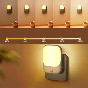 LAMPKA NOCNA LED Z CZUJNIKIEM RUCHU I ZMIERZCHU DO GNIZADKA KONTAKTU 2 SZT