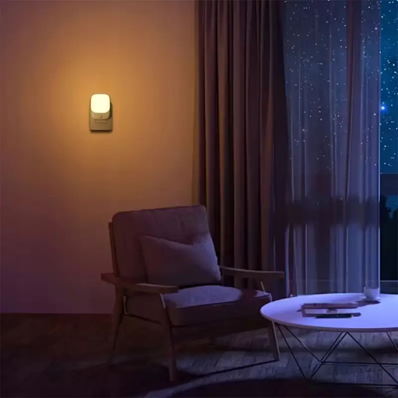 LAMPKA NOCNA LED Z CZUJNIKIEM RUCHU I ZMIERZCHU DO GNIZADKA KONTAKTU 2 SZT