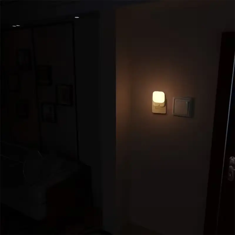 LAMPKA NOCNA LED Z CZUJNIKIEM RUCHU I ZMIERZCHU DO GNIZADKA KONTAKTU 2 SZT
