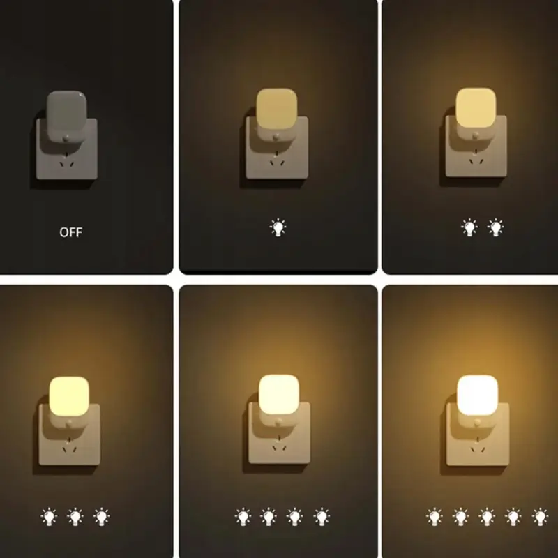 LAMPKA NOCNA LED Z CZUJNIKIEM RUCHU I ZMIERZCHU DO GNIZADKA KONTAKTU 2 SZT