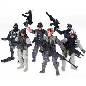 ŻOŁNIERZYKI FIGURKI ŻOŁNIERZY SWAT PLASTIKOWE ARMIA COUNTER STRIKE 6 SZT