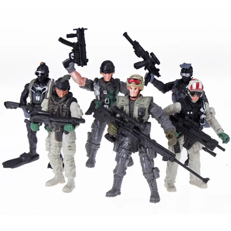 ŻOŁNIERZYKI FIGURKI ŻOŁNIERZY SWAT PLASTIKOWE ARMIA COUNTER STRIKE 6 SZT