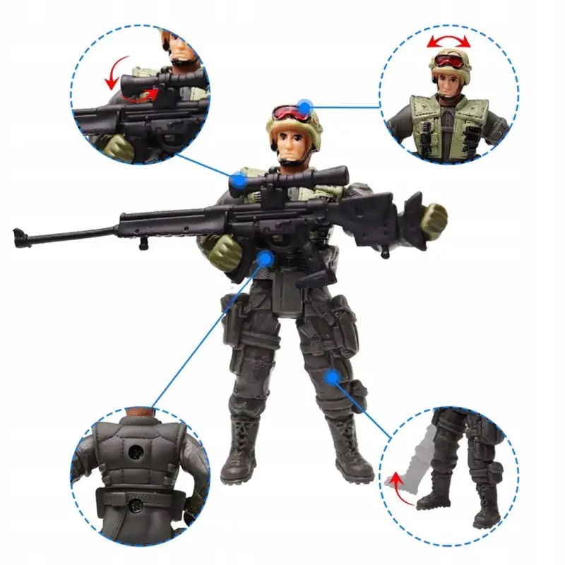 ŻOŁNIERZYKI FIGURKI ŻOŁNIERZY SWAT PLASTIKOWE ARMIA COUNTER STRIKE 6 SZT