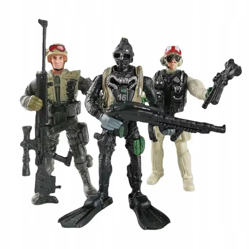 ŻOŁNIERZYKI FIGURKI ŻOŁNIERZY SWAT PLASTIKOWE ARMIA COUNTER STRIKE 6 SZT