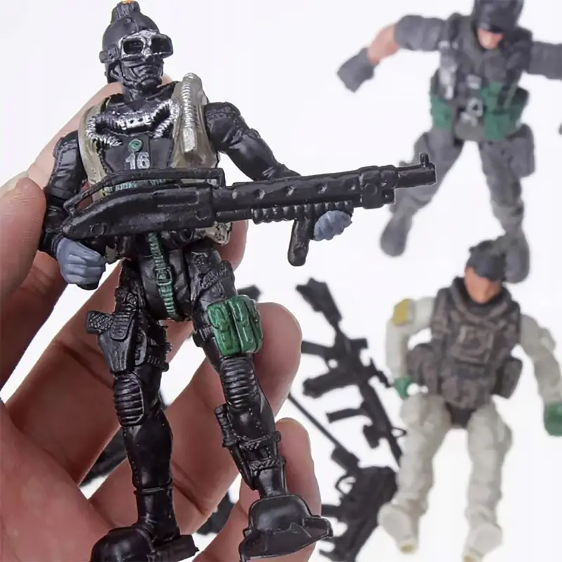 ŻOŁNIERZYKI FIGURKI ŻOŁNIERZY SWAT PLASTIKOWE ARMIA COUNTER STRIKE 6 SZT