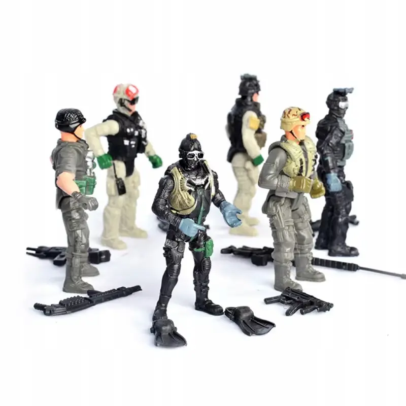 ŻOŁNIERZYKI FIGURKI ŻOŁNIERZY SWAT PLASTIKOWE ARMIA COUNTER STRIKE 6 SZT