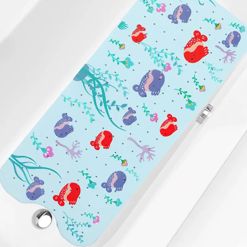 MATA PODŁOGOWA ANTYPOŚLIZGOWA OCHRONNA DUŻA Z MOTYWEM MORSKICH RYBEK 100X40