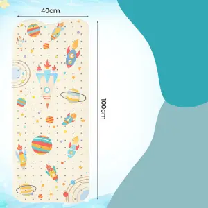 MATA PODŁOGOWA ANTYPOŚLIZGOWA OCHRONNA DUŻA Z MOTYWEM KOSMICZNYM 100x40 cm