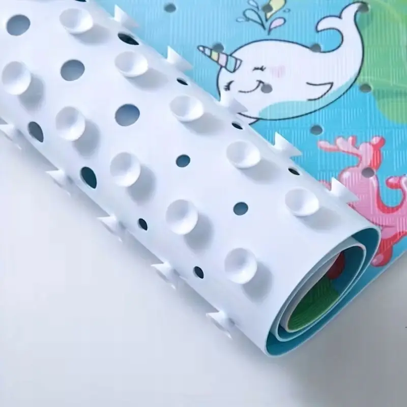 MATA PODŁOGOWA ANTYPOŚLIZGOWA OCHRONNA DUŻA Z MOTYWEM DELFINA 100x40 cm