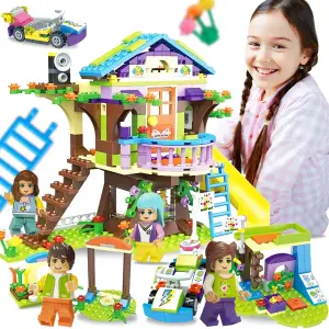 KLOCKI DOMEK PRZYJAŹNI NA DRZEWIE 587 ELEMENTÓW KREATYWNA ZABAWA DLA DZIECI