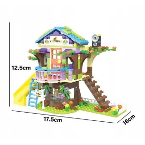 KLOCKI DOMEK PRZYJAŹNI NA DRZEWIE 587 ELEMENTÓW KREATYWNA ZABAWA DLA DZIECI